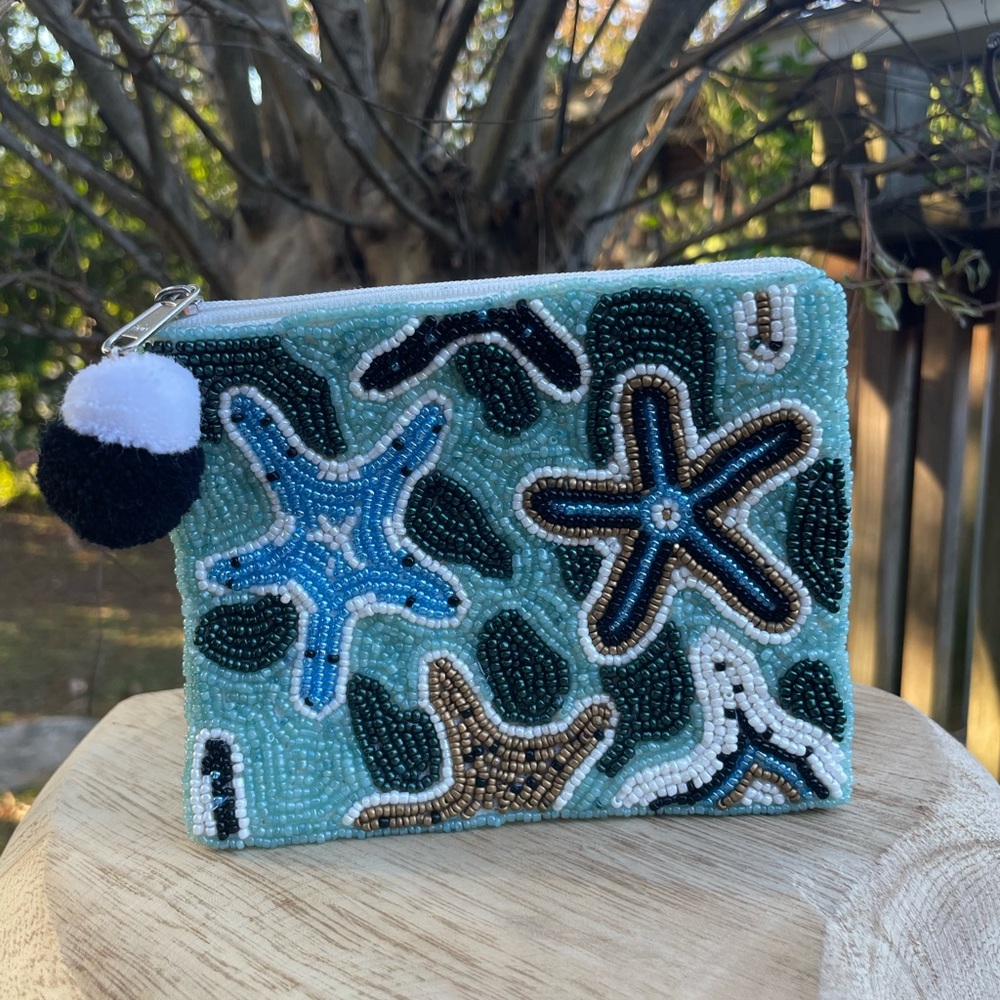 Beaded Starfish Clutch